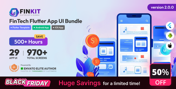 FinKit - FinTech Flutter App UI Bundle