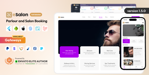 eSalon - Parlour and Salon Booking Full Solution