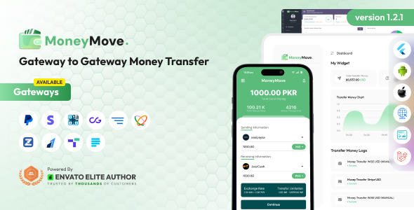 MoneyMove - Gateway to Gateway Money Transfer Platform Full Solution