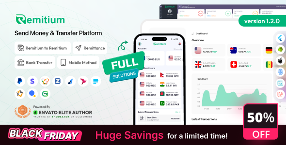 Remitium - All-in-One Send Money & Wallet App (Web + Mobile)